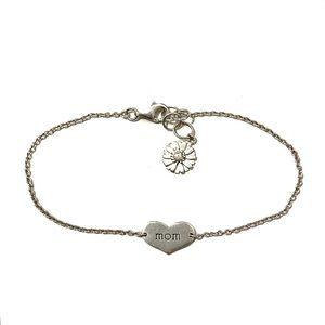 Tashi 925 Sterling Silver “Mom” Heart Bracelet 7”